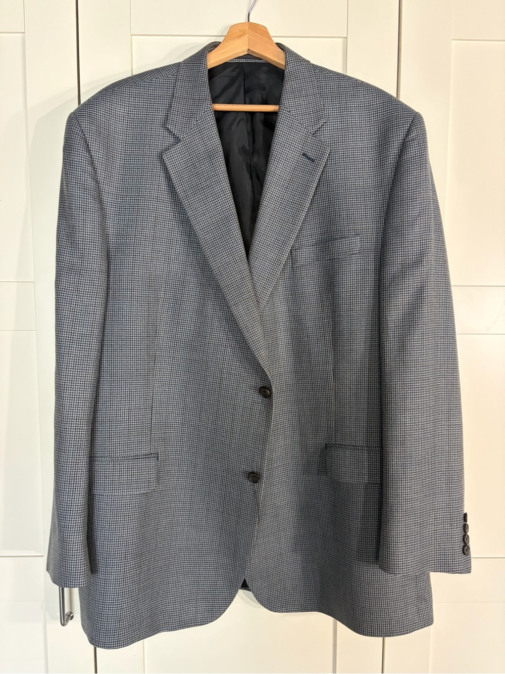 Ralph Lauren Gray-Blue Micro-Check Suit Jacket W
